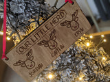 Hanging Christmas Sign personalised Christmas Family Sign