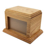 🌈💫 Personalized Solid Oak Pet Urn with Photo Space for Your Beloved Companion 💫🌈