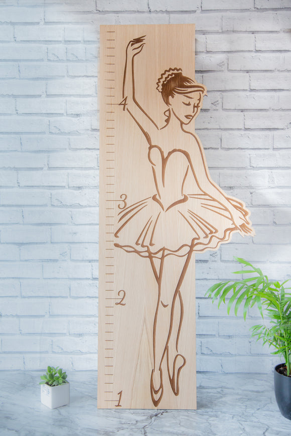 Children Height Tracker Ballerina Design - Kids, Baby Height Tracker