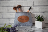 Personalised Make up Bag - Faux Leather Travel Bag