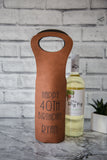 Personalised Wine Tote - Faux Leather 4 Colors