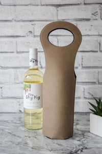 Personalised Wine Tote - Faux Leather 4 Colors