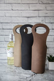 Personalised Wine Tote - Faux Leather 4 Colors