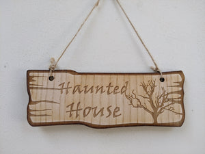 Haunted House Halloween Sign