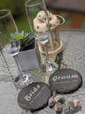 Bride & Groom Slate Table Coasters