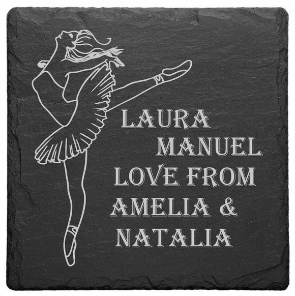 Premium Slate Thank You Coaster, Teacher Gift, End of Year / Term Dance Coach