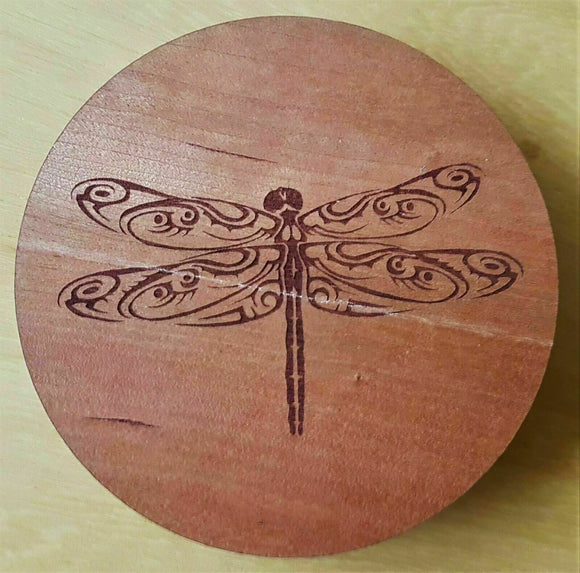 Dragonfly Table Coaster. Personalised Birthday, gift, wedding Kitchen