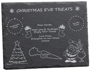 Santa Treat Plate / Tray / Board Christmas Eve Personalised Father Christmas