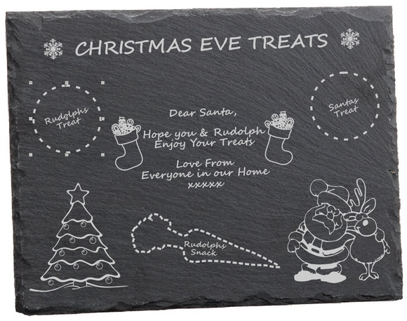 Santa Treat Plate / Tray / Board Christmas Eve Personalised Father Christmas