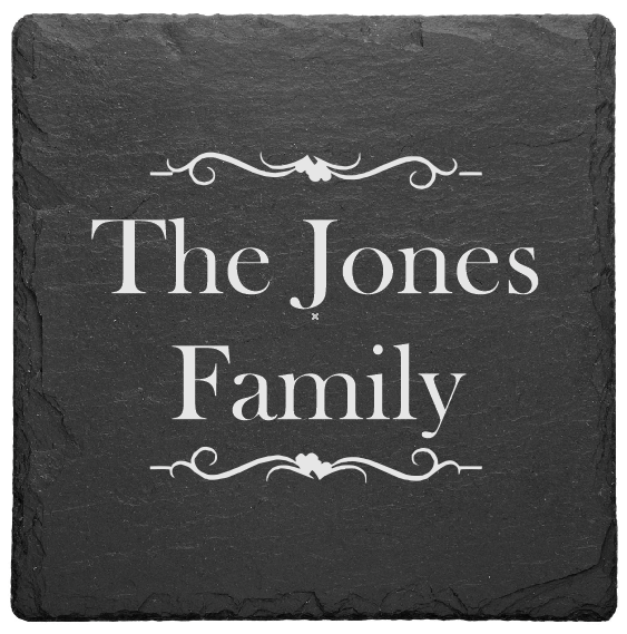 Premium Slate Coaster Gift Wedding, Birthday, Anniversary, Family