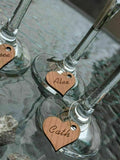 Personalised Wine Glass Charm Gift Wedding Anniversary Hen Baby Shower Party