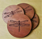 Dragonfly Table Coaster. Personalised Birthday, gift, wedding Kitchen