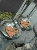 Personalised Wine Glass Charm Gift Wedding Anniversary Hen Baby Shower Party