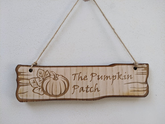 The Pumpkin Patch Halloween Sign