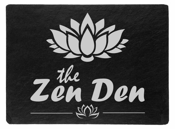Premium Zen Den Slate Sign Yoga Studio Gift Birthday