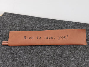 Personalised Case and Bamboo Chopsticks Birthday Christmas New Year Gift Wood