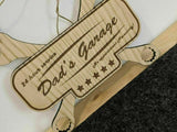 Dad Garage - Shed - Man Cave Personalised Fathers Day Plaque - Dads Sign Gift