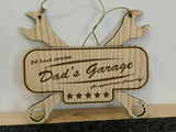 Dad Garage - Shed - Man Cave Personalised Fathers Day Plaque - Dads Sign Gift