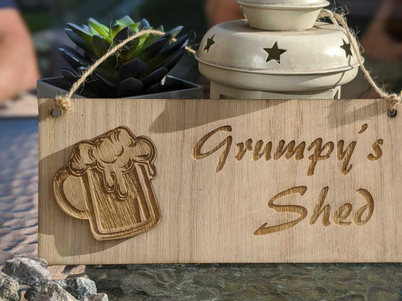 Personalised Grumpys Shed Sign Novelty Man Cave Garden Gifts Shed Lockdown