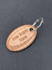 Personalised Rugby Keyring