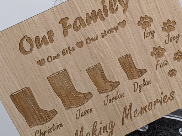 Personalised Family Sign - Home Sign