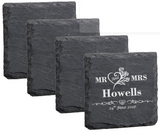 Mr & Mrs Table Coaster Personalised Gift, Wedding, Anniversary