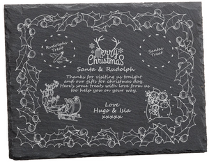 Santa Treat Plate / Tray / Board Christmas Eve Personalised Father Christmas