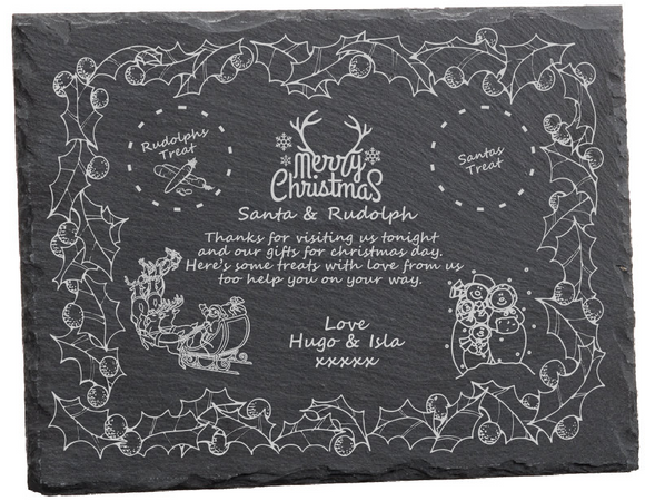 Santa Treat Plate / Tray / Board Christmas Eve Personalised Father Christmas