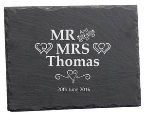 Premium Slate Chopping Board Wedding Anniversary Birthday Gift Personalised