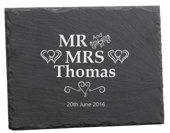 Premium Slate Chopping Board Wedding Anniversary Birthday Gift Personalised