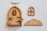 MDF Mini Fairy Door KIT Ready to Decorate 8 Designs to Choose From KIDS CRAFT