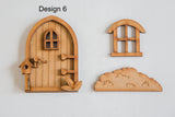 MDF Mini Fairy Door KIT Ready to Decorate 8 Designs to Choose From KIDS CRAFT