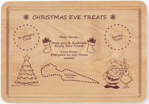 Santa Treat Plate / Tray / Board Christmas Eve Personalised Father Christmas