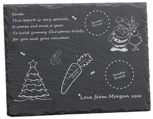 Santa Treat Plate / Tray / Board Christmas Eve Personalised Father Christmas