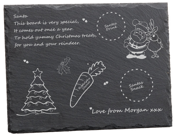 Santa Treat Plate / Tray / Board Christmas Eve Personalised Father Christmas