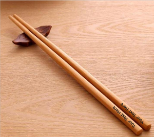Personalised Engraved Bamboo Chopsticks Wedding Anniversary New Home Gift Wood
