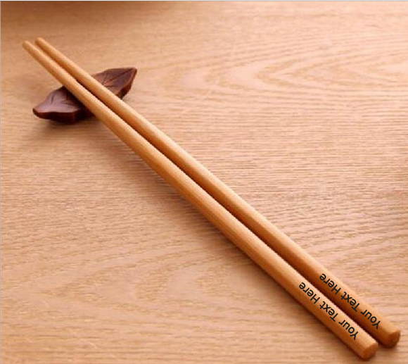 Personalised Engraved Bamboo Chopsticks Wedding Anniversary New Home Gift Wood