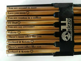Personalised Engraved Bamboo Chopsticks Wedding Anniversary New Home Gift Wood