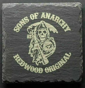 Premium Slate Sons of Anarchy Table Coaster