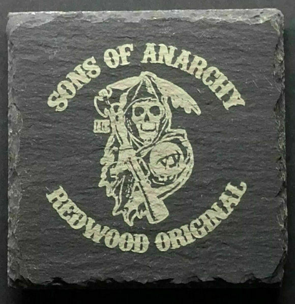 Premium Slate Sons of Anarchy Table Coaster
