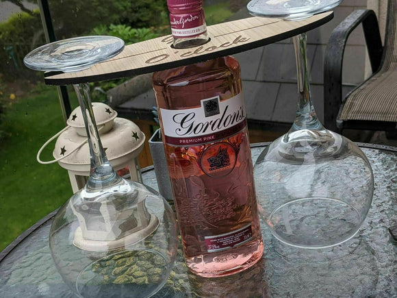 Gin O'Clock - Gin Bottle/Glass Stand