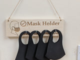 Personalised Mask Holder Wooden Hanger
