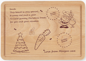 Santa Treat Plate / Tray / Board Christmas Eve Personalised Father Christmas