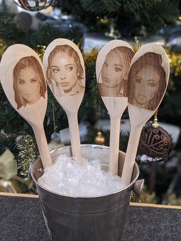 Little Mix Gift Wooden Spoons Personalised Engraved Kids Party