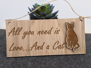 Personalised Cat Sign Novelty Gifts Birthday Pet Kitten