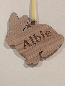 Baby's 1st Easter Egg, Sign, Door Hanger, Rabbit