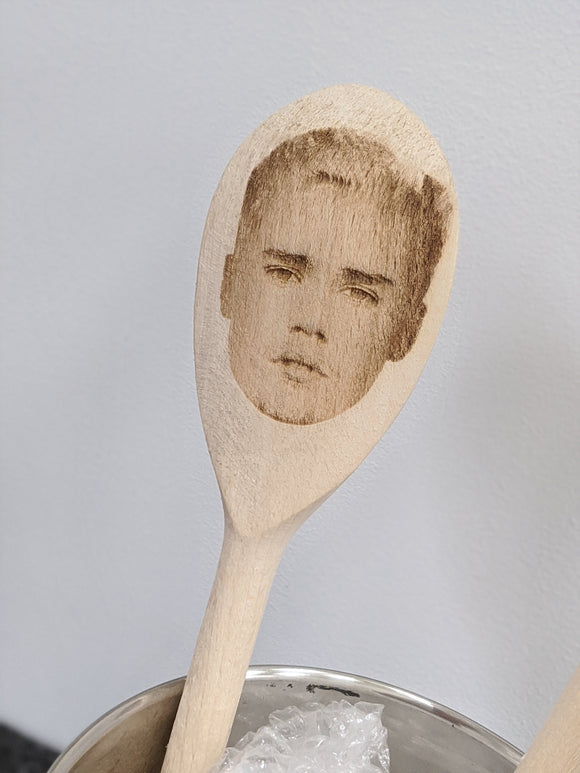 Justin Bieber Spoon Laser Engraved