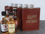 Personalised Birthday Gift 8oz Hip Flask Engraved 18th, 21st, 30th, 40th, 50th, 60th