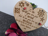 Mothers Day Heart Sign Nan, Nanny, Mam, Mum, Birthday / Thank You / Lock Down