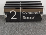 Personalised House Sign Any Text - Tripple Ply with Stainless Steel Mounts